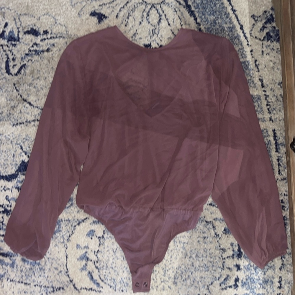 EXPRESS WORK BODYSUIT SIZE S plum
